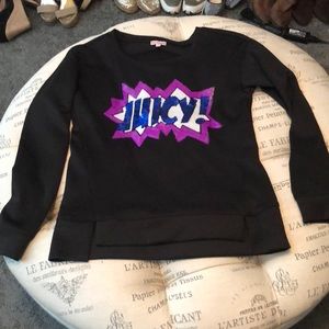 Juicy Couture black sparkle sweatshirt size small